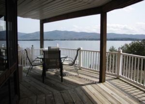 roundhouse balcony and view of Lake George