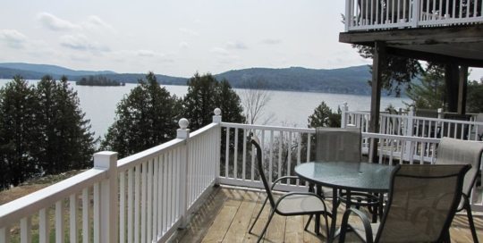 roundhouse balcony and view of Lake George